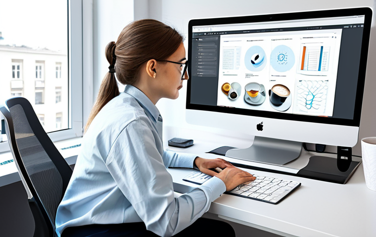 **

"A professional graphic designer working on a website mockup in a bright, modern office in Warsaw, Poland. She's wearing a stylish, fully clothed business casual outfit, appropriate for a tech company. The scene includes a large monitor displaying design software, sketches, and a cup of coffee. Perfect anatomy, correct proportions, well-formed hands, natural pose, safe for work, appropriate content, fully clothed, professional."

**