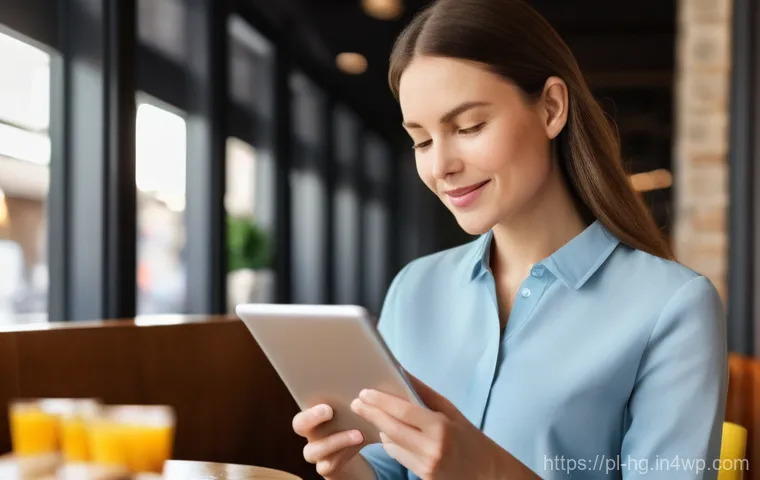 UX 라이팅과 사용자 연구의 통합 - **Prompt:** "A young professional woman, early 30s, with a friendly and confident expression, is usi...