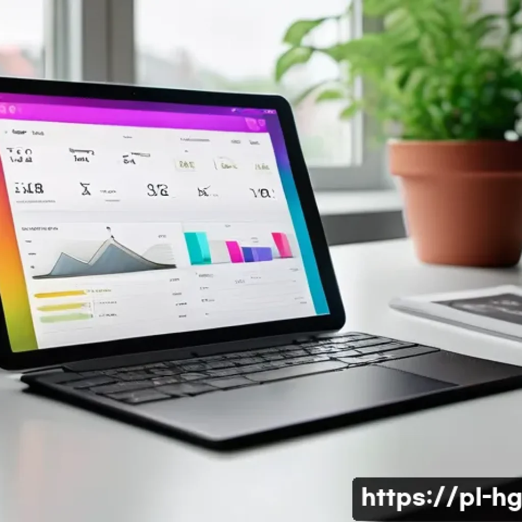 UX 라이팅의 실험  혁신적인 접근 방식 - A modern UX designer’s workspace in a bright, minimalist office in Warsaw, Poland, featuring a sleek...