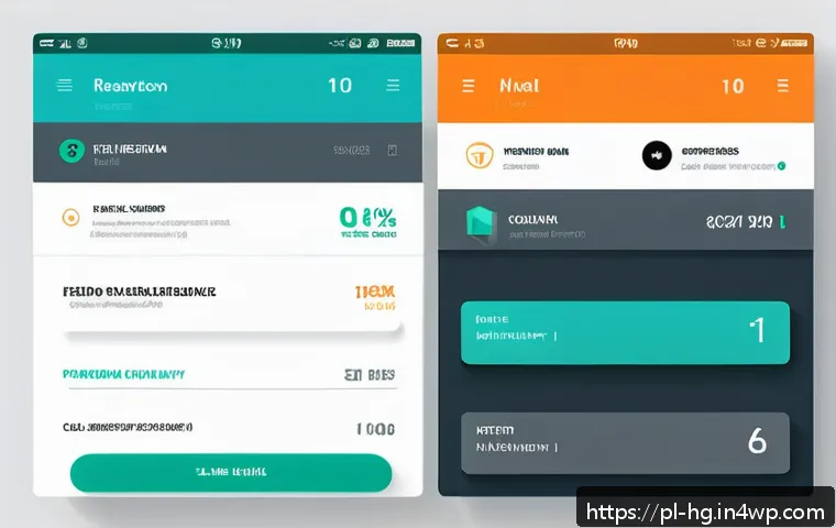 UX 라이팅에서의 색상과 디자인 요소의 역할 - A sleek digital user interface dashboard for a Polish financial app, featuring a calming color palet...