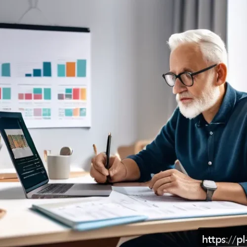 UX 라이팅을 위한 스크립트 작성 가이드 - A cozy modern workspace scene showing a UX writer at a desk with a laptop, surrounded by notes, user...